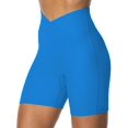 thumbnail image 3 of Pantalones cortos moteros Sunzel Sunzfly Crossover para mujer, color azul, talla L, 3 of 6