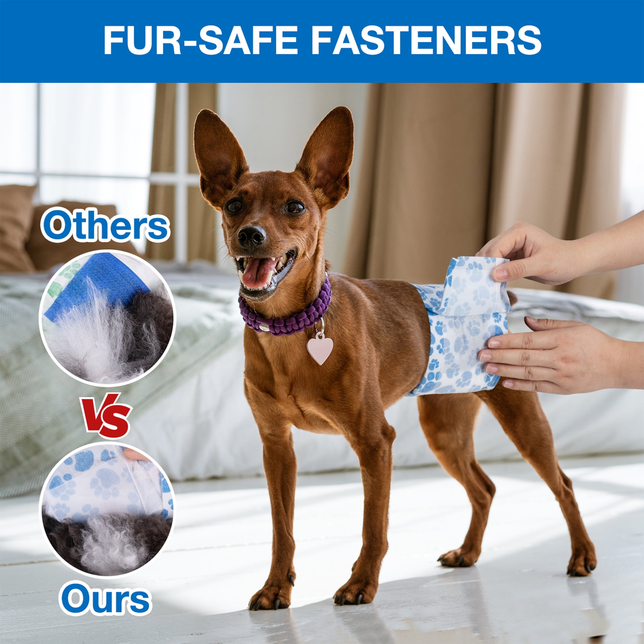 Dono Disposable Male Dog Wraps, Super-Absorbent, Wetness Indicator Design Fit Small 60 Count