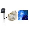 thumbnail image 4 of Luces de cadena solares Luces de tirarere led lámpara de decoración de lámpara de alambre de cobre impermeable para decoración de patio de árboles libre 50 LED azules Colco Luz de cadena de alambre de cobre, 4 of 7