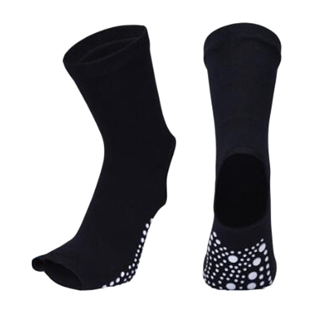 Calcetines de yoga sin tapón con abiertos y tacones gimnasio pilates y danza Calcetines de bai negro BLESIY