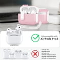 thumbnail image 2 of for AirPods Pro 3 Case(2025) with Secure Lock Clip, Automatic Pop-up Full Drop Protective Hard Cover for Apple AirPod Pro 3rd Generation with Lanyard & Cleaning Kit (Pink), 2 of 10