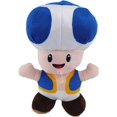 thumbnail image 1 of Mushroom Blue Toad Plush Standing Position, Cuddly Cartoon Game Stuffed Toy Doll 8'', 1 of 5