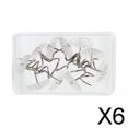 thumbnail image 1 of Pasadores Giratorios Acolchados Soledad Sujetadores de Cubierta Transparentes 6 piezas, 1 of 8