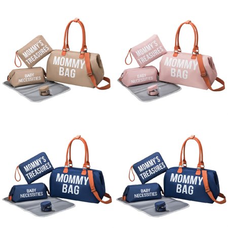 XGZHPJZ 5 Pieces/Set Travel Mommy Bag Portable Maternity Bag Milk Bottle Insulation Bag Large-capacity Mother And Baby Diaper Bag