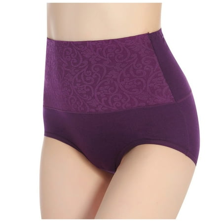 GHSOHS Womens Underwear Panty Pink Panties Cotton Underwear for Women Sexy Panties Women s Spring High Waist Shapewear Short Pants Shapewear Control Panties Underpants Hipster Panty Briefs Purple 3XL
