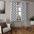 thumbnail image 2 of Ambesonne Modern Grommet Curtain, Art with Big Stars, 50" x 63", White Grey, 2 of 6