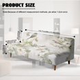 thumbnail image 2 of SCRAWLGOD Floral Robin Print White Non Slip Futon Cover, Armless Washable Couch Cover for Futon, Stretch Sofa Cover, Scratch Resistant Furniture Protector for Pets, Dog and Cat, 2 of 7