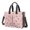 French Bulldog and Hearts Pink Pattern, variant on Maltese and Dog Paw Print Red Canvas Messenger Tote Bag, Nurse Handbag with Multi Pockets & Removable Strap, Durable Canvas Gifts for Women Men Teacher Nurse