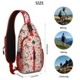 thumbnail image 5 of Floral Crossbody Sling Backpack for Womens Causal Sling Bag with Adjustable Shoulder Straps for Travel Hiking Chest Bag Daypack Anti-theft Purse, 5 of 6