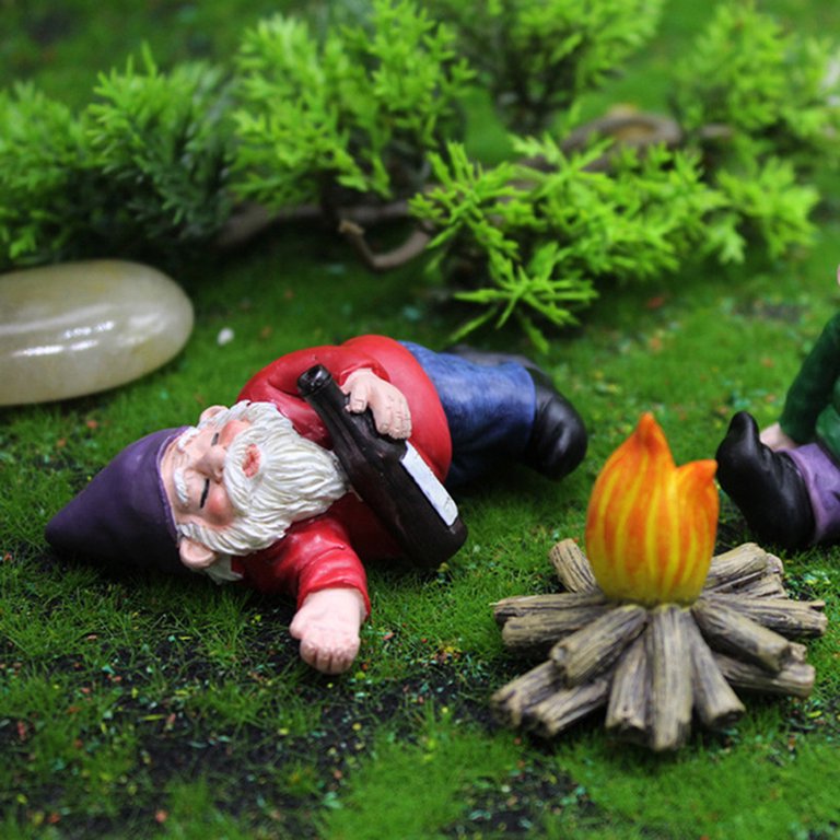 Miniature Fairy Garden Gnomes Figurines Set Resin Animals Mini