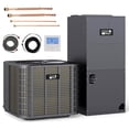 thumbnail image 1 of Costway 2 Ton 18 SEER2 Central Air Conditioner Heat Pump System with Air Handler Unit, 1 of 10