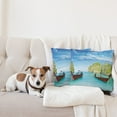 thumbnail image 4 of Ambesonne Nautical Throw Pillow Cover 2 Pack, Boat Maya Bay Thailand, 24", Multicolor, 4 of 7