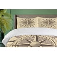 thumbnail image 4 of Ambesonne Compass Duvet Cover Sets, Sea Exploration Theme, 2-Queen, Tan Taupe, 4 of 7