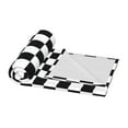 Black And White Fleece Throw Blanket, 320GSM Bed Blanket for Women Men