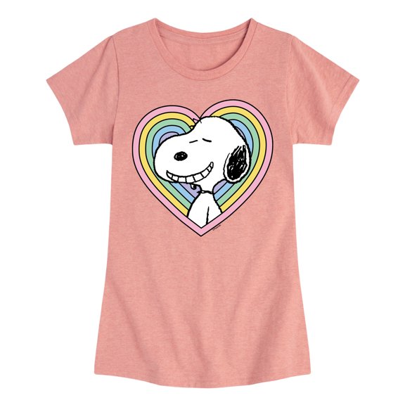 Peanuts - Snoopy Heart - Youth Girls Short Sleeve Tee