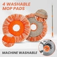 thumbnail image 5 of Wall Cleaner Mop with Long Handle, 74.8 Inch Round Dust Mop Set for Wall and Ceiling Cleaning, 360 Degree Rotatable, Includes 4 Sections Stainless Steel Rods & 4 Washable Microfiber Pads, 5 of 8