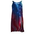 thumbnail image 4 of SMihono Robe d'Été pour Femmes Grande Taille Mode Décontractée pour Femmes Col Rond Loisirs et Divertissement Robe Mini à Bretelles à Imprimé Numérique, 4 of 5