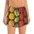 thumbnail image 3 of Uemuo Spices And Herbs Pattern Women's Athletic Shorts High Waisted Running Shorts with Liner Pockets Gym Elastic Workout Shorts-Medium, 3 of 9