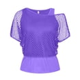 thumbnail image 5 of MEICHEN Women's 80s 90s Mesh Top Outfit Women Fishnet T Shirt with Summer Tank Top Set Fashion Party Dress Clothing, 5 of 6