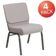 thumbnail image 2 of 4 Pk. 21'' Wide Gray Dot Fabric Stacking Church Chair - Silver Vein Frame, 2 of 7