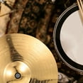 thumbnail image 5 of BESTYASH Practice Jazz Drum Cymbal Golden Brass Crash Cymbal Lightweight Portable Drum Set Accessory, 5 of 5