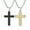 Couple 2Pcs, variant on Stainless Steel Cross Necklace for Men Women, Couple Jewelry Gifts, 24 In