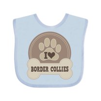 Inktastic Border Collie Dog Gifts Girls Baby Bib