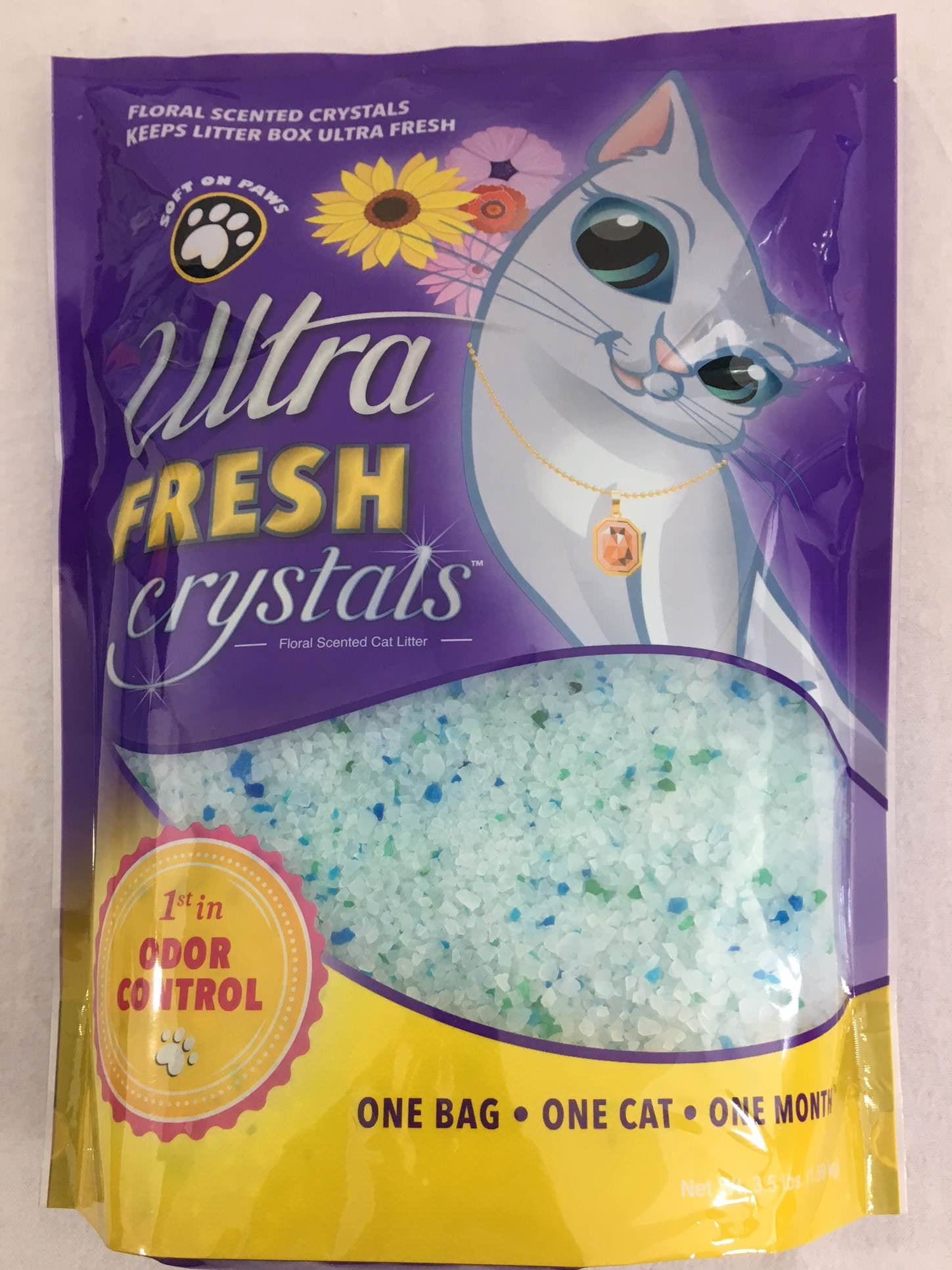 Ultra Unscented Clumping Crystal Cat Litter, 5Lb Bag