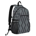 thumbnail image 2 of JIALIOU 14" Laptop Backpack Waterproof Airline Approved Stylish Casual Daypack for Travel Business College Work, Carbon Black Block, 2 of 8