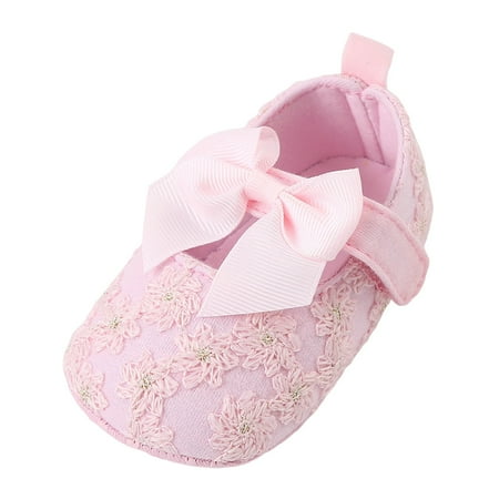 

NIUREDLTD Baby Shoes Fashion Soft Sole Toddler Shoes Cute Bow Soft Sole Toddler Shoes Size 12