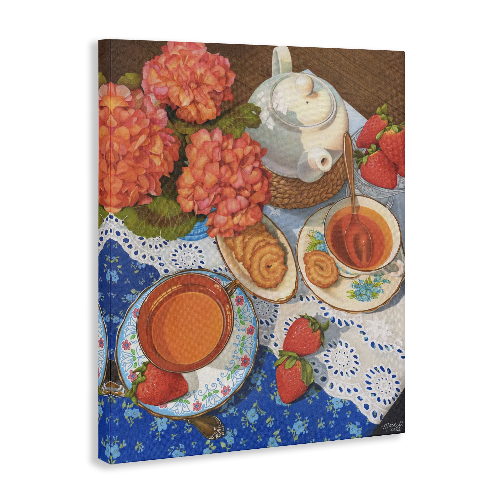 Stupell Industries Country Tea Time Food & Beverage Painting Gallery Wrapped Canvas Art Print Wall Art, 36 x 48