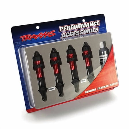 Traxxas 5460R Red Aluminum GTR Shocks(4): Revo 3.3 Jato XO-1 & Slayer
