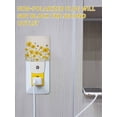 thumbnail image 5 of Night Lights Auto Sensor Yellow Floral Plug-in LED Nightlights Lamp Dusk to Dawn for Living Room, Bedroom, Bathroom, Hallway, Stairways Home Wall Decor, Flower Bees Linen Night Light, 5 of 9