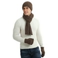 thumbnail image 2 of Aoochasliy Winter Scarfs Three Pieces of Warm Autumn and Winter Suit Mixed Color Knitted Woolen Thick Hats, Scarves and Gloves, 2 of 8