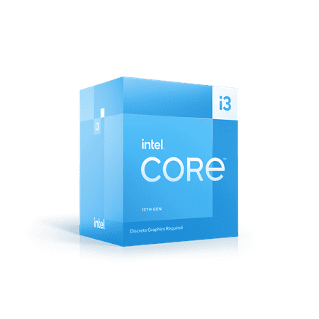 Intel - Core i3-13100F 13th Gen 4-Core 12MB Cache, 3.4 to 4.5 GHz Desktop Processor - Grey/Black/Gold