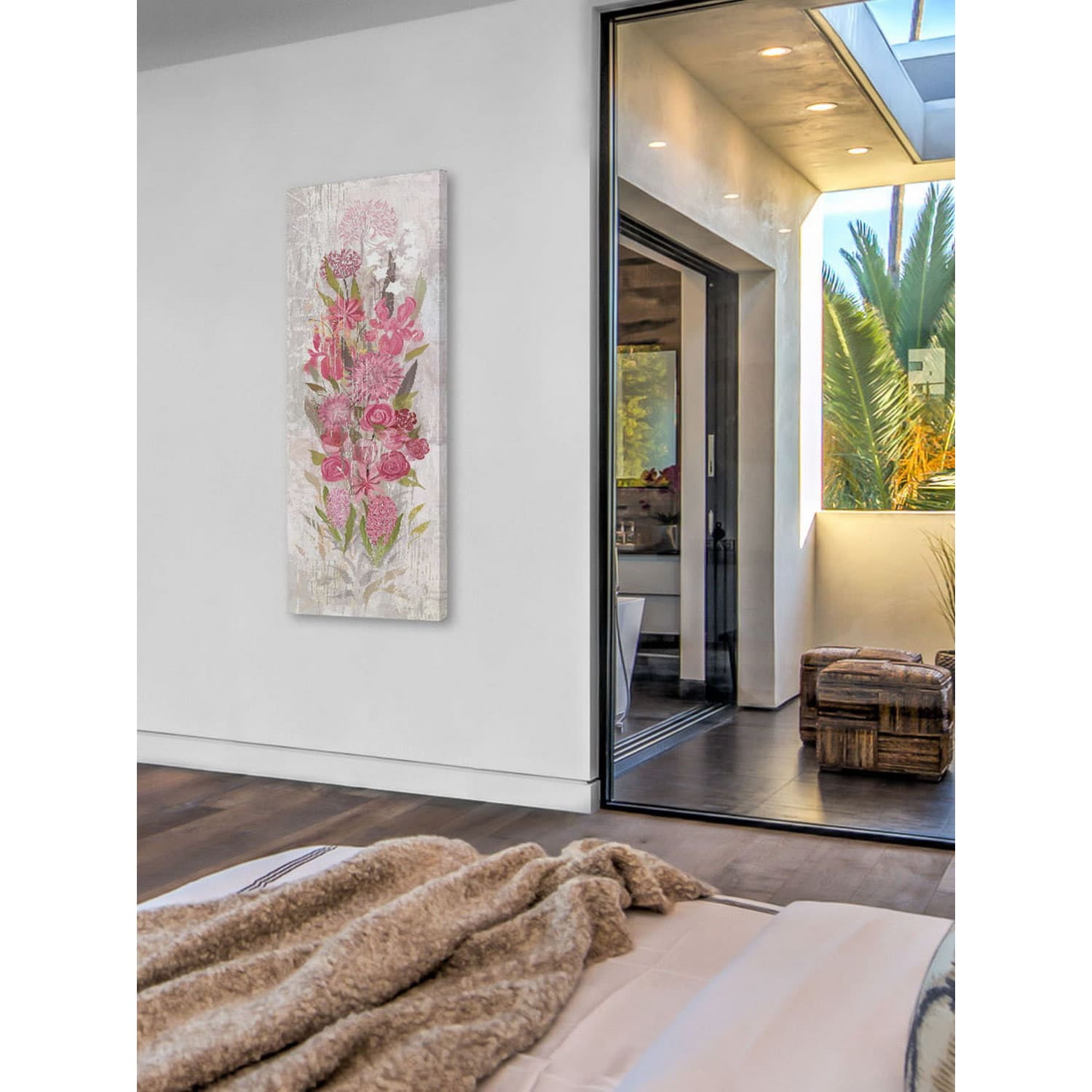 Marmont Hill "A Floral Frenzy Soft Pink I" Painting Print on Canvas