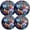 Black2405, variant on Electric Stove Burner Covers,4 Pcs Round Gas Burner Cover,8 and 10 Inch,Regal Rooster with Flamboyant Tail