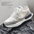 thumbnail image 2 of 1pair Men'S Fashion Street Style Casual Sneakers - Anti-Slip Thick Sole, Faux & Fabric Upper, PVC Sole for All-Season Outdoor Hiking & Daily Wear， Solid Color Loafers with Arch Support, 2 of 9