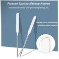 thumbnail image 3 of Korean Palette Makeup Foundation Spatula  Korean Spatula Stainless Steel Cosmetic Mixing Tray and Spatula Artist Tool for Mixing Foundation Eye Shadow Professional Facial Makeup Tools, 3 of 6