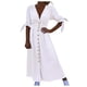 thumbnail image 1 of Vestido de terciopelo con cuello alto, manga larga y bolsillos para mujer - Corte holgado informal, poliéster, para uso diario - Tallas S-XXL, 1 of 5