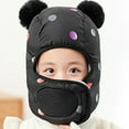 thumbnail image 2 of Penkiiy Baby Hats Baby Winter Hat Children Windproof & Warm & Ear Protection & Face Protection Hat Black Hat for One Size, 2 of 3