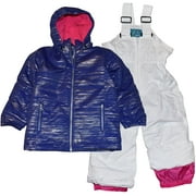 Pulse Toddler and Little Girls 2 Piece Snowsuit Set Glitter Jacket Coat and Pants