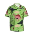 thumbnail image 2 of Bixox Men's Hawaiian Shirts Men's Cute Dinosaurs Print Short-Sleeve Shirt-Small, 2 of 8