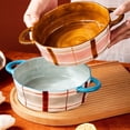 thumbnail image 4 of 560ML Large Capacity Ceramic Baking Dish Home Baking Baking Rice Bowl Salad Bowl Soup Plate, 4 of 4