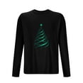 thumbnail image 3 of Maean Christmas Tops for Mens Long Sleeve Graphic Tee Crew Neck Pullover Soft Comfy Loungewear Shirts, 3 of 4