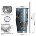 thumbnail image 6 of 20 Oz French Bulldogs Blue Coffee Tumbler Double Wall Insulated Stainless Steel Water Bottle | Metal Reusable Thermoses Flask with Cup Cap | Leak & Sweat Proof with Anti-Dust Lid, 6 of 7