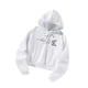 thumbnail image 4 of Sudadera con capucha para mujer Tops cortos Sudadera con cordón Sudaderas con capucha recortadas Trajes con sudadera con capucha Blanco M, 4 of 8