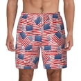 thumbnail image 2 of Picia America Flags pattern Mens Swim Trunks with Compression Liner Stretch Beach Shorts Quick Dry with Zipper Pockets No-Chafing Board Shorts-Medium, 2 of 9