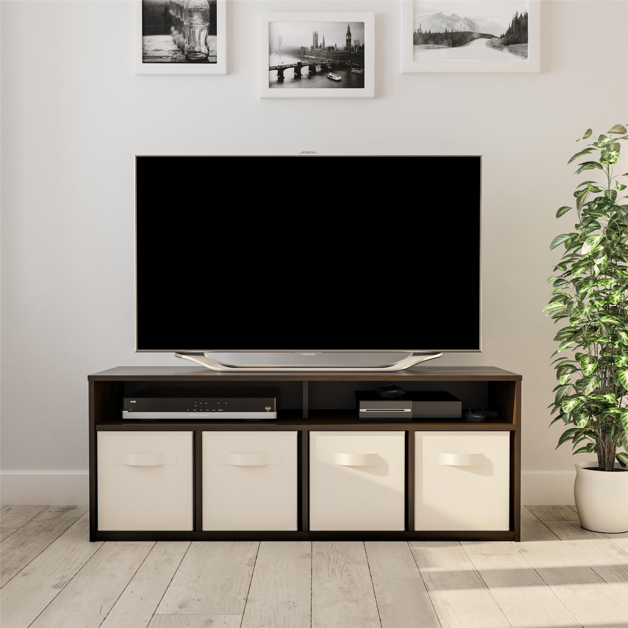 Mainstays 4 Cube TV Console for TVs Up to 59", Espresso