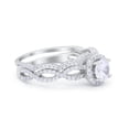 thumbnail image 6 of Two Piece Infinity Shank Round Ring CZ 925 Sterling Silver Size 8, 6 of 7